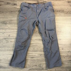 BRUNT Martin Utility Pants Mens 44x34 Gray Water Resistant Double Knee Carpenter